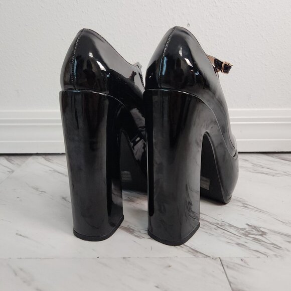 BLACK TAMSIN PLATFORM HEELS - LEMON DROP BY PRIVILEGED - Picture 3 of 4